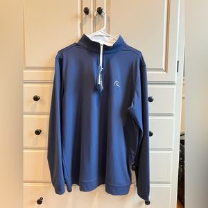 Rhoback “The Admiral” Navy Blue Quarter Zip top.  New with Tag.